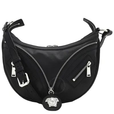 Versace Small Repeat Hobo Bag - Black