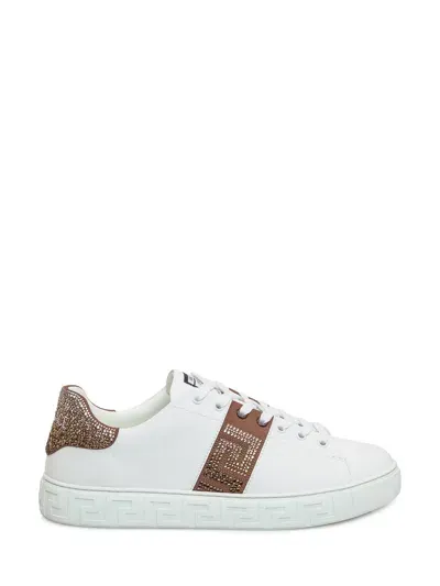 Versace Sneaker With Logo In White