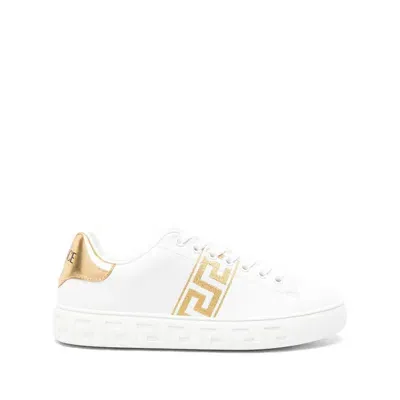 Versace Low Top Sneaker In White