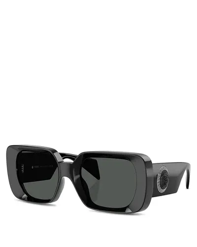 Versace Square Sunglasses, 54mm In Black/gray Solid