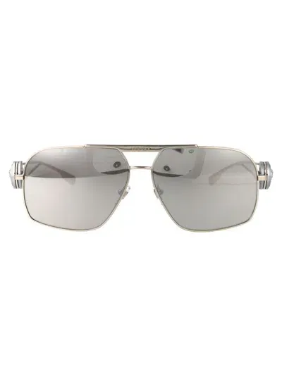 Versace Sunglasses In 10006g Silver