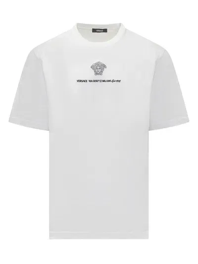 Versace T-shirt Palazzo  Milan In White