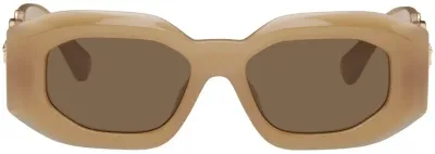 Versace Tan Maxi Medusa Biggie Sunglasses In 546773