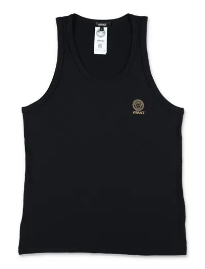 Versace Tank Top In Black