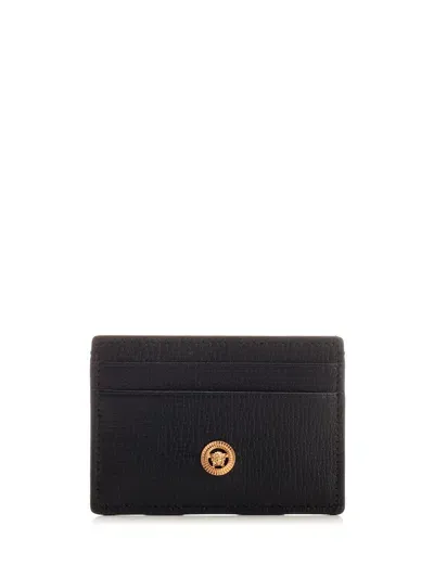 Versace The Medusa Card Holder In Blackgold