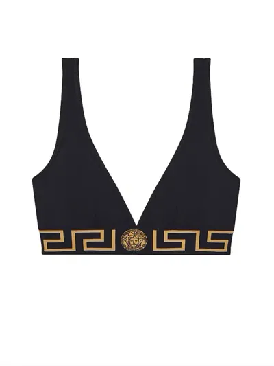 Versace Top With Greek In Black