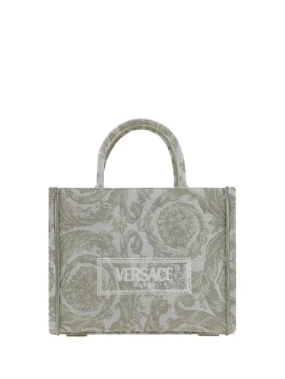 Versace Tote Bag In Neutro