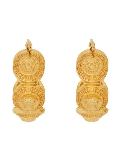 Versace Tribute Jellyfish Hoop Earrings In Gold