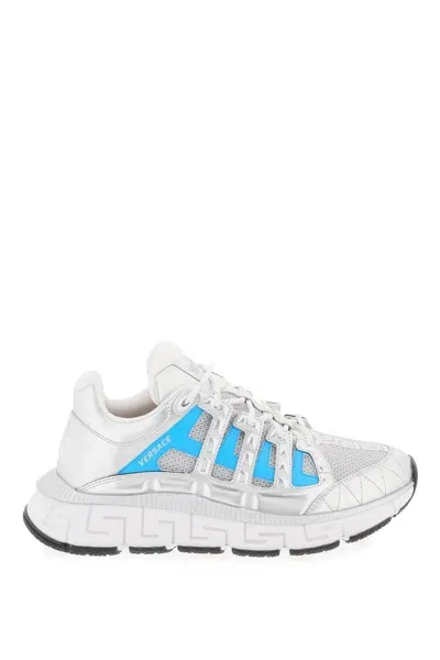 Versace Trigreca In Silver,light Blue,grey