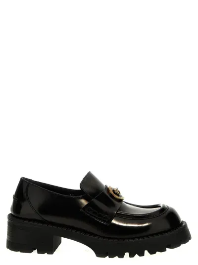 Versace Vagabond Medusa Loafers In Black