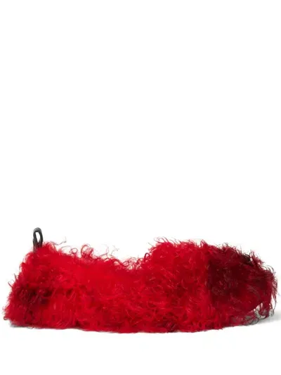 Versace Villa Slippers In Red