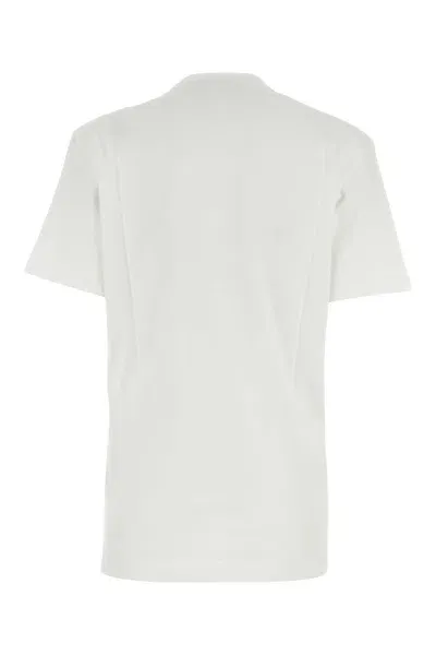 Versace White Cotton T-shirt In 2w020