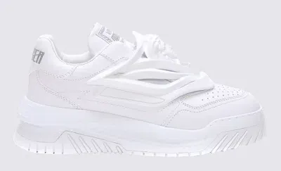 Versace White Leather Odissea Sneakers