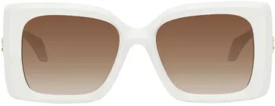 Versace White Maxi Medusa Plaque Sunglasses In 546213 - White