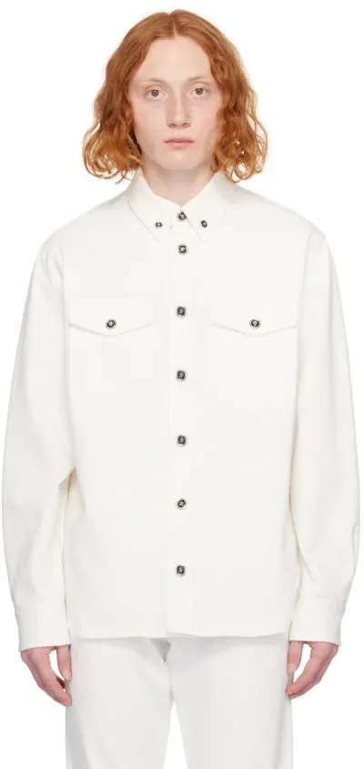 Versace White Medusa-buttons Denim Shirt