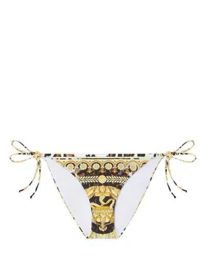 Versace Wild Barocco Bikini Bottoms In Multi