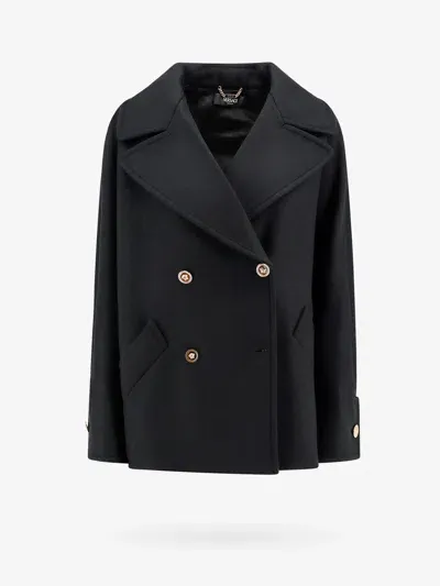 Versace Coat In Black