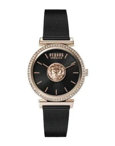 Versus Versace Brick Lane Crystal Watch Woman Wrist Watch Rose Gold Size - Stainless Steel