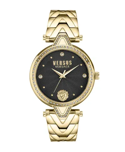 Versus Women's V  Crystal Ip Yellow Gold Stainless Steel Watch 34mm