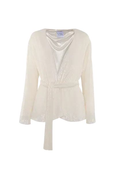 Vestiaire D'un Oiseau Libre Sequins Jacket In Neutral