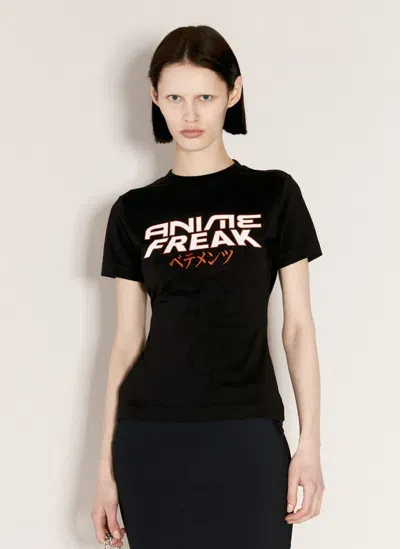 Vetements Anime Freak Fitted T-shirt In Black