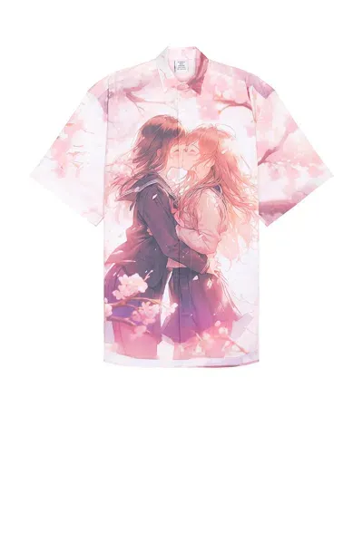 Vetements Anime Short Sleeved Shirt In Pink