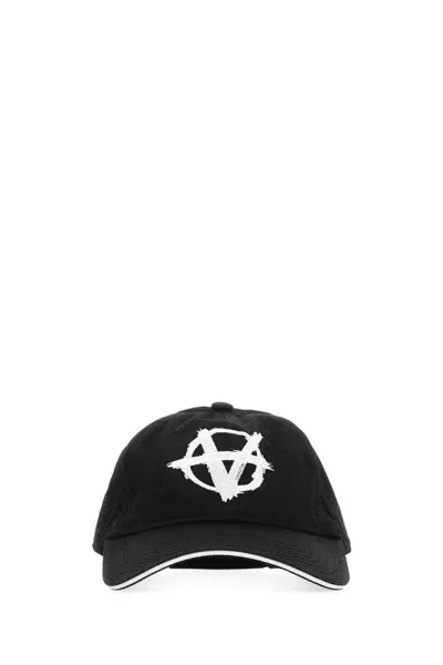 Vetements Black Cotton Baseball Cap