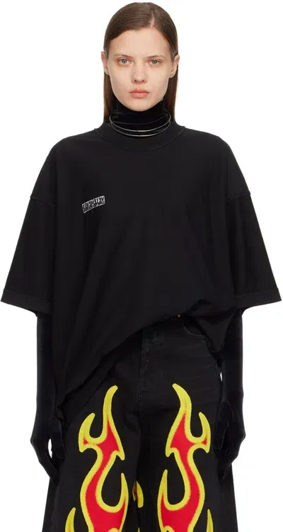 Vetements Black Inside Out T-shirt