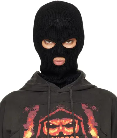 Vetements Black Logo Balaclava