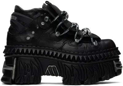 Vetements Black New Rock Edition Platform Sneakers