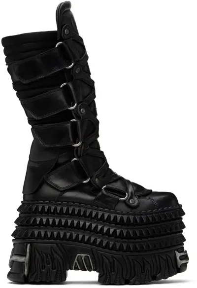 Vetements Black New Rock Edition Tower Boots