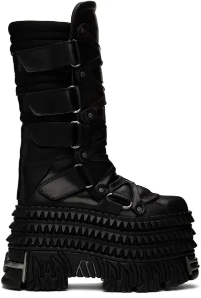 Vetements Black New Rock Edition Tower Boots