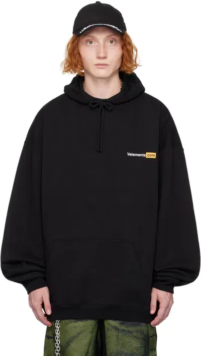 Vetements Black Xxx Logo Hoodie