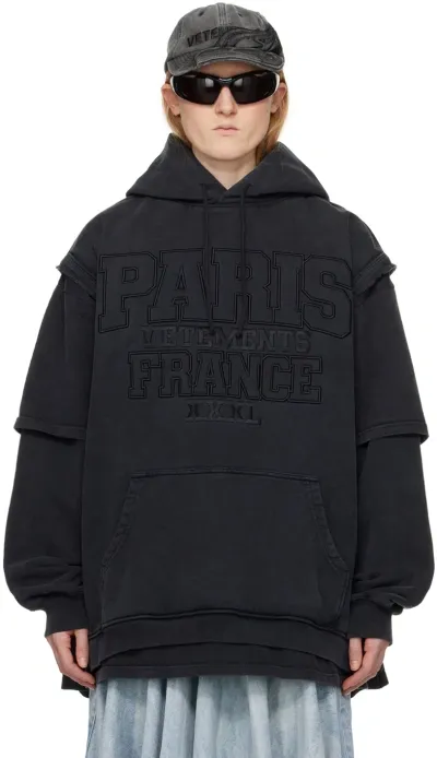 Vetements Black Xxxl Hoodie