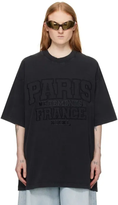 Vetements Black Xxxl T-shirt