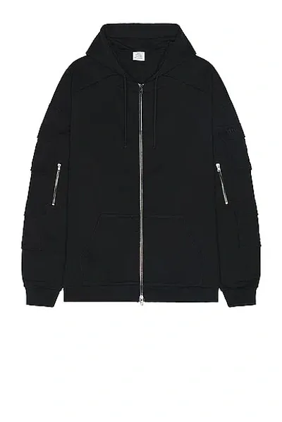 Vetements Blackout Cargo Zip Up Hoodie