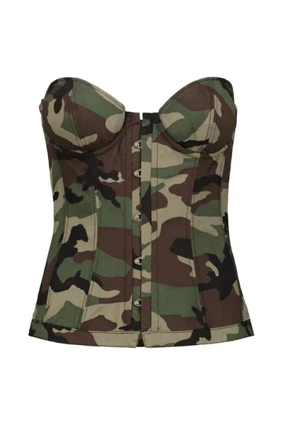 Vetements Camo Corset Clothing In Green