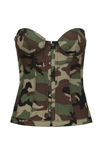 Vetements Camo Corset In Green Camo