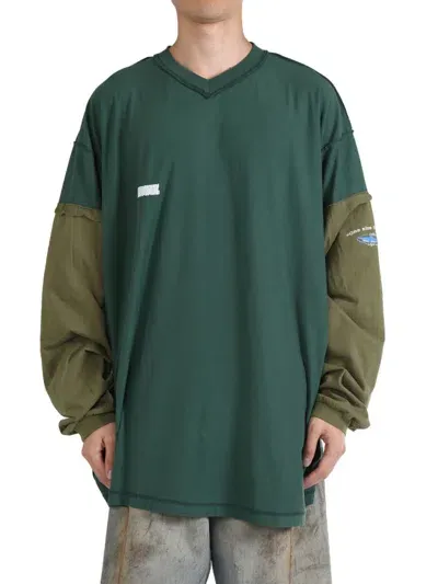 Vetements Cotton Sweater In Green