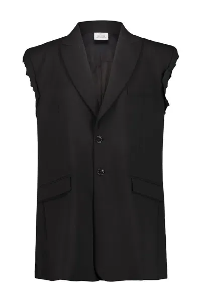 Vetements Deconstructed Sleeveless Vest Jacket In Black