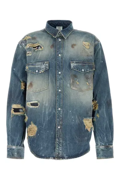 Vetements Denim Shirt In Blue