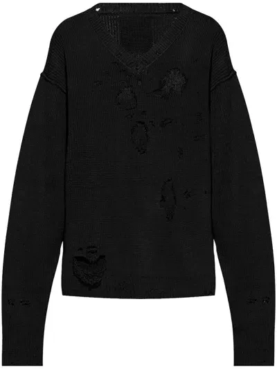 Vetements Distressed-effect Jumper In Black