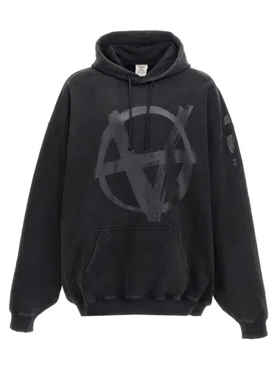 Vetements 'double Anarchy' Hoodie In Black