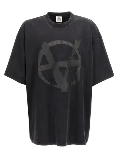 Vetements Double Anarchy T-shirt In Black