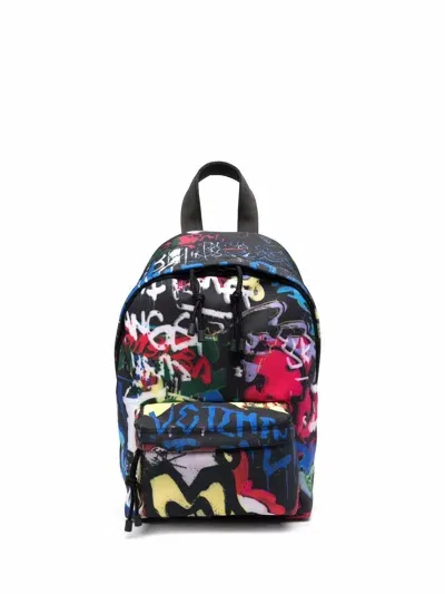 Vetements Graffiti Logo Backpack In Black