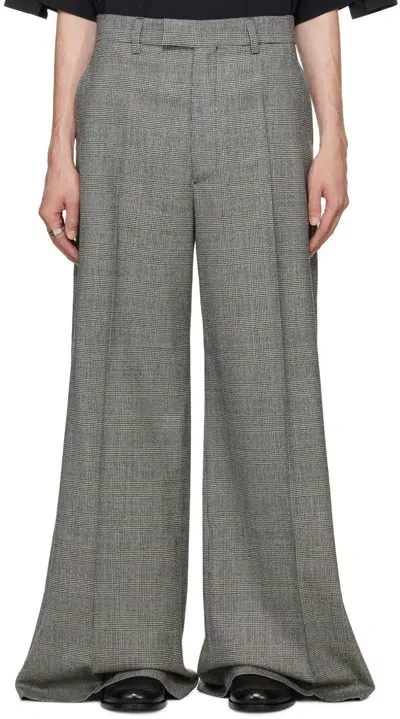 Vetements Gray Tailored Trousers In Grey Check