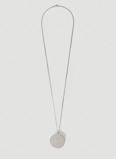 Vetements Grinder Necklace In Silver