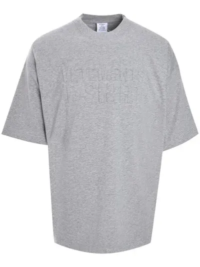 Vetements Illusion Logo T-shirt In Grey