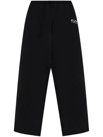 Vetements Logo-print Cotton Pants In Black