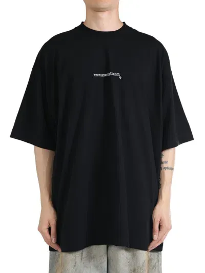 Vetements Logo T-shirt In Black